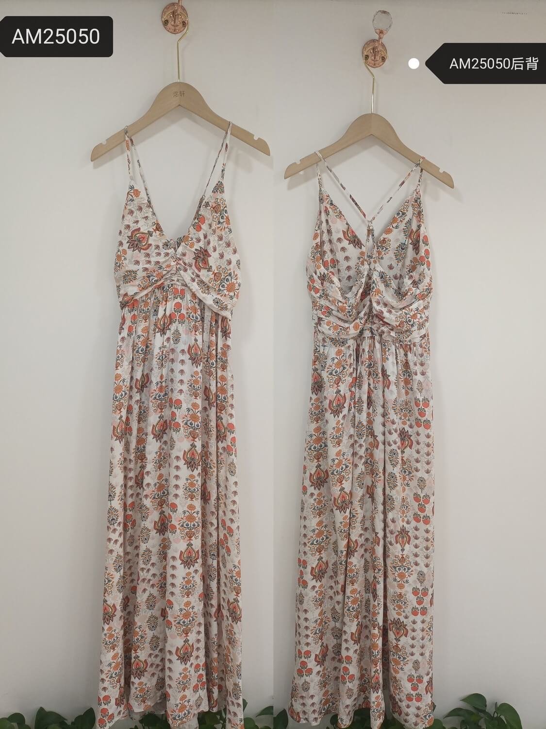 am25050 Floral Print Twist-Front Maxi Dress – Rayon | MX Craft Studio