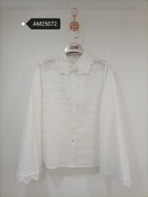Allover Eyelet Lace Bell Sleeve Blouse – Cotton | MX Craft Studio