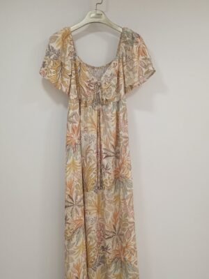 Floral Print Sweetheart Maxi Dress – botanical print | XM Fashion Mfg