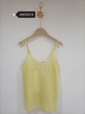 Gingham Embroidered Camisole Top | MX Craft Studio