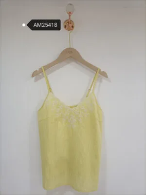 Gingham Embroidered Camisole Top | XM Fashion Mfg
