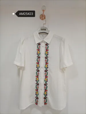 Colorful Floral Embroidered Shirt | XM Fashion Mfg
