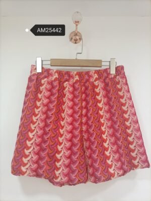 Chevron Crochet Shorts – Pink Orange | MX Craft Studio