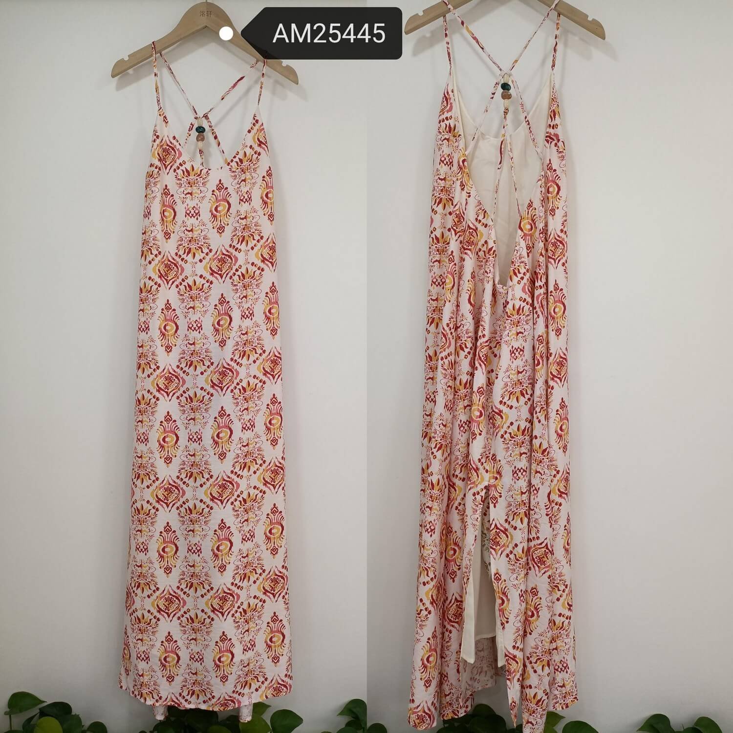 am25445 Paisley Print Halter Maxi Dress | MX Craft Studio