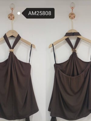 Draped Halter Neck Top – Draped cowl front | XM Fashion Mfg