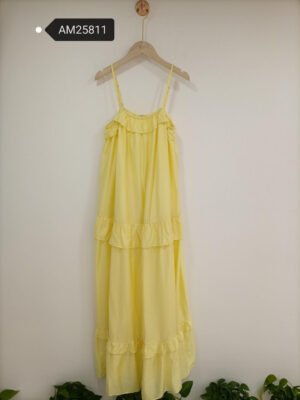 Ruffled Tiered Maxi Dress – Ruffled neckline | XM Fashion Mfg