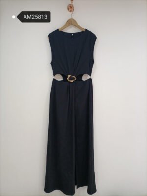 Cutout Hardware Midi Dress – Gold ring hardware | XM Fashion Mfg