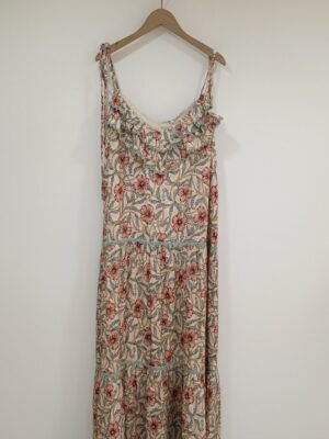 Tiered Floral Maxi Dress – Crochet Lace Inserts Romantic | XM Fashion Mfg