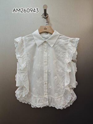 Riviera Scalloped Lace Blouse Wholesale